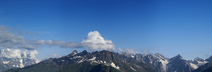 Image showing Panorama of high mountains