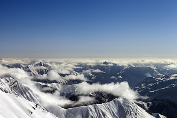 Image showing Winter mountains in haze