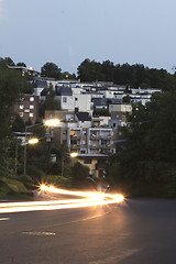 Image showing evening light traffic