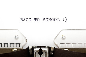 Image showing Typewriter Back To School