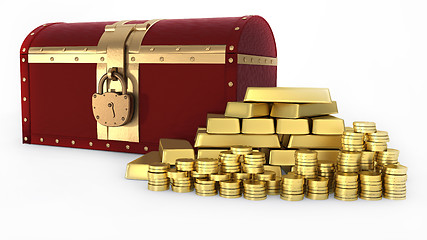 Image showing Gold Treasure chest