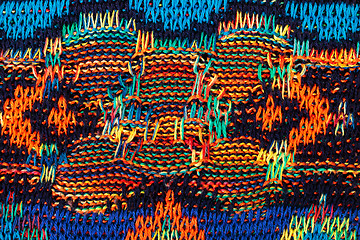 Image showing Colorful Sweater Knitting Texture