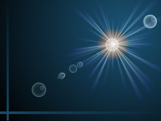 Image showing Sun with lens flare background