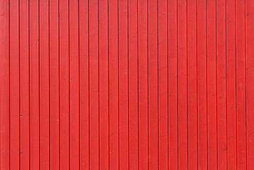 Image showing Red wooden wall 