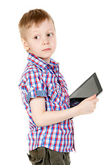 Image showing boy with a Tablet PC