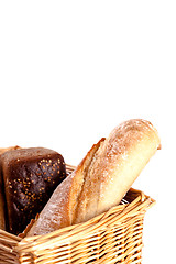 Image showing fresh bread in a basket 