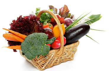 Image showing Raw Vegetable Basket