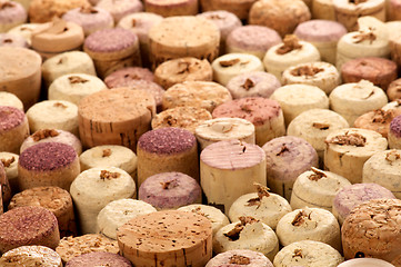 Image showing Background of Old Wine Corks