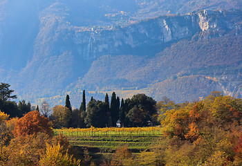 Image showing Autumn in mountains of Trentino