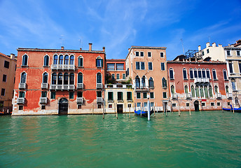 Image showing Colorful venetian houses