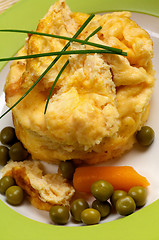 Image showing Omelet with Green Peas