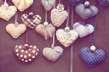Image showing Shabby chic hearts