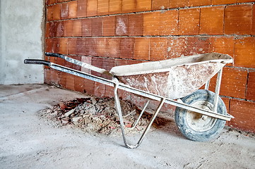 Image showing wheelbarrow in workplace
