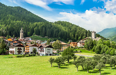 Image showing Osanna, Typical alps town in Trentino Italy