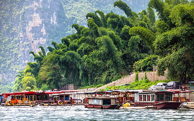Image showing Boating in Guilin river