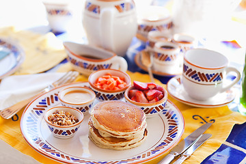 Image showing pancakes for a breakfast