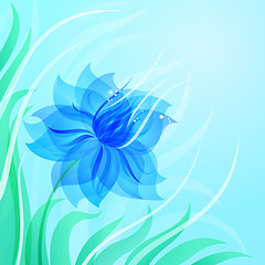 Image showing EPS10 azure flower background