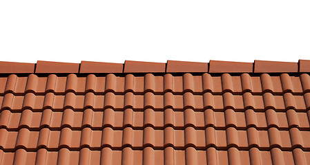 Image showing Roof tiles isolated on white background