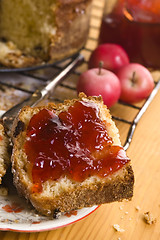 Image showing Traditional Polish Cake with apple marmelade