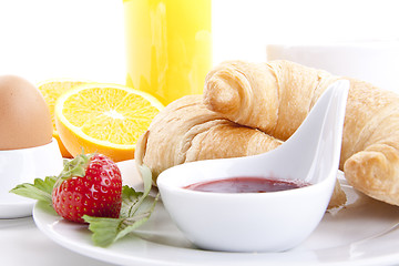 Image showing traditional french breakfast croissant isolated