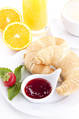 Image showing traditional french breakfast croissant isolated
