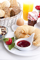 Image showing traditional french breakfast croissant isolated