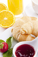 Image showing traditional french breakfast croissant isolated