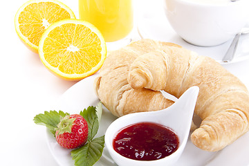 Image showing traditional french breakfast croissant isolated