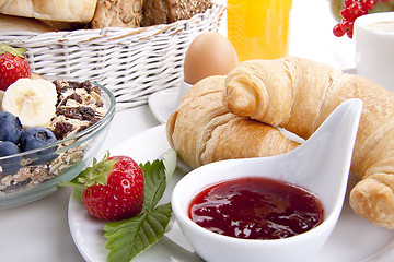 Image showing traditional french breakfast croissant isolated