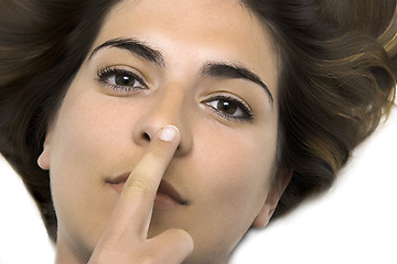 Image showing touching the nose