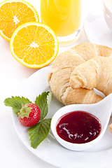 Image showing traditional french breakfast croissant isolated