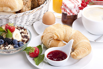 Image showing traditional french breakfast croissant isolated