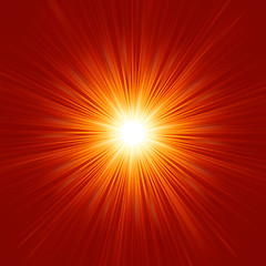 Image showing Star burst red and yellow fire. EPS 8