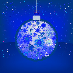 Image showing Christmas ball in retro style. EPS 8