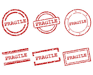 Image showing Fragile stamps