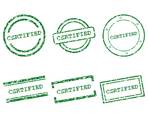 Image showing Certified stamps