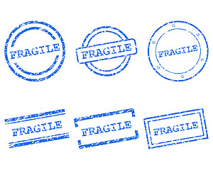 Image showing Fragile stamps