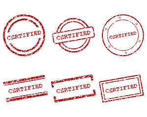 Image showing Certified stamps