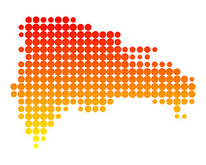 Image showing Map of Dominican Republic
