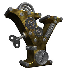 Image showing steampunk letter y