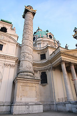 Image showing Beautiful baroque Karlskirche Church in Vienna, Austria