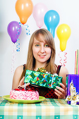 Image showing Birthday. Smiling girl