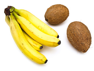 Image showing coconut and banana