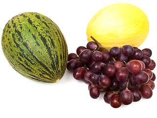 Image showing melons and grape