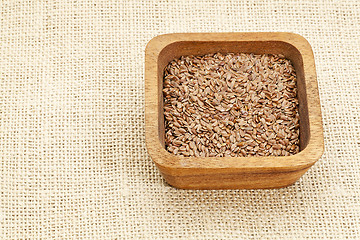 Image showing brown flax seeds