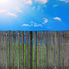 Image showing wooden fence