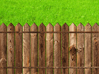 Image showing wooden fence