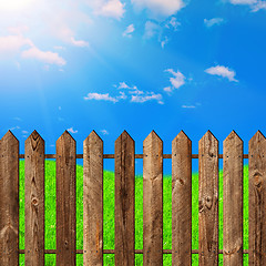 Image showing wooden fence