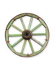 Image showing wooden wheel