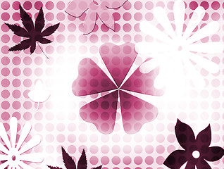 Image showing Flowers & Leafs - background